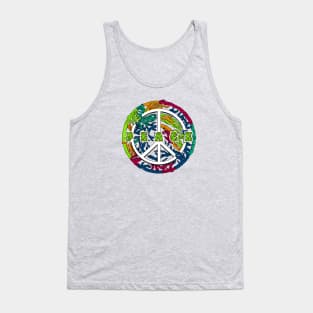 Colorful Peace Sign Tank Top